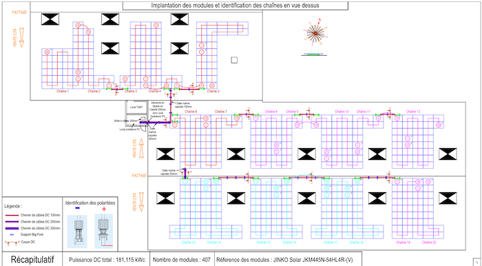 Schéma plan de câblage Photovoltaique